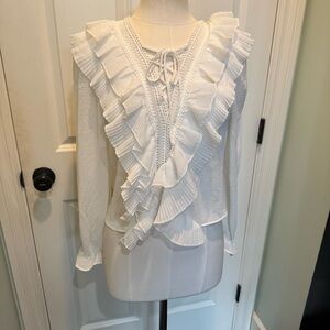 Chic White Ruffled Blouse for Women